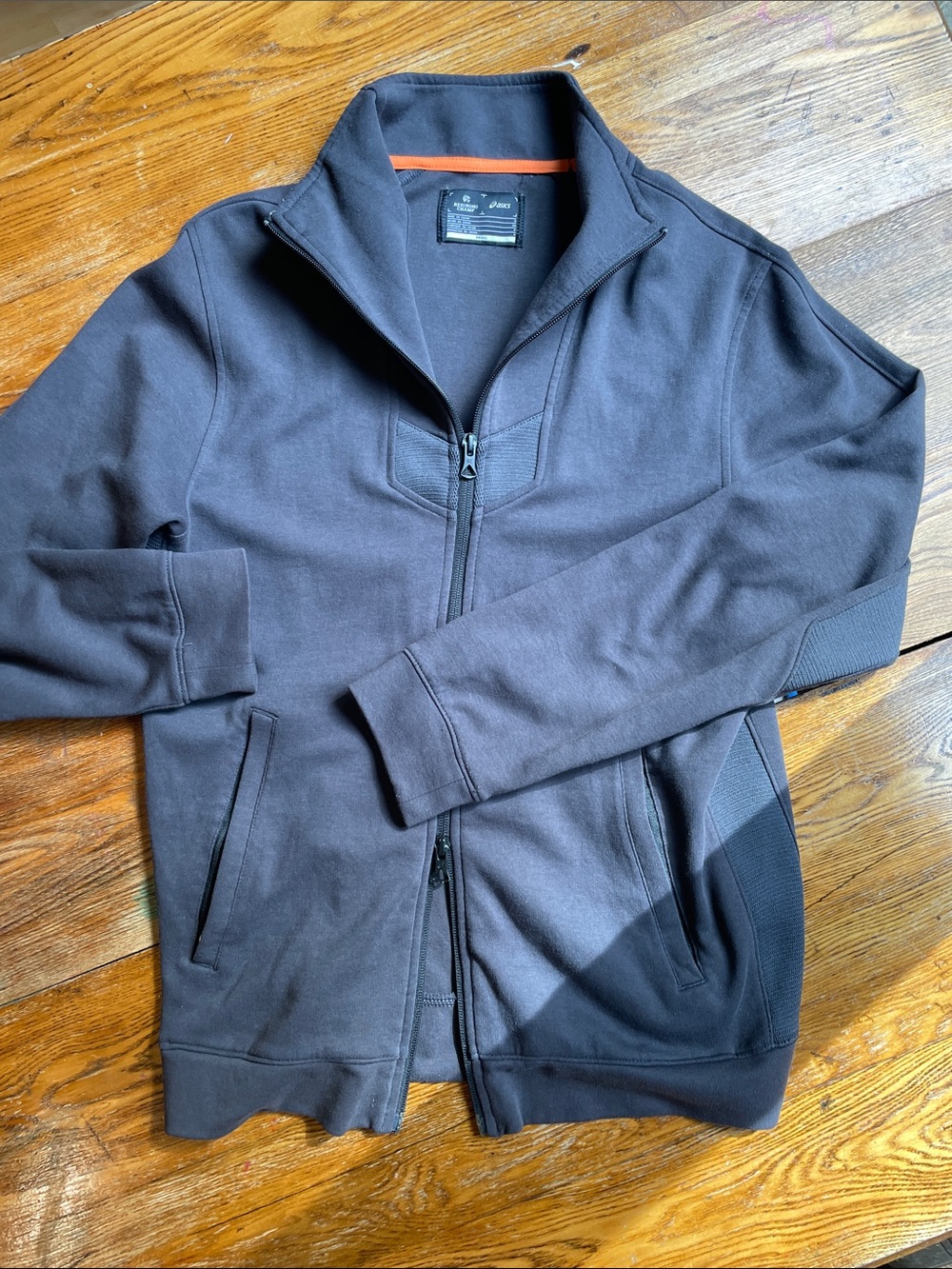 Reigning Champ x ASICS dark grey track jacket